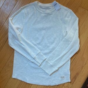 GAP Kids Cream Long Sleeve Thermal Shirt